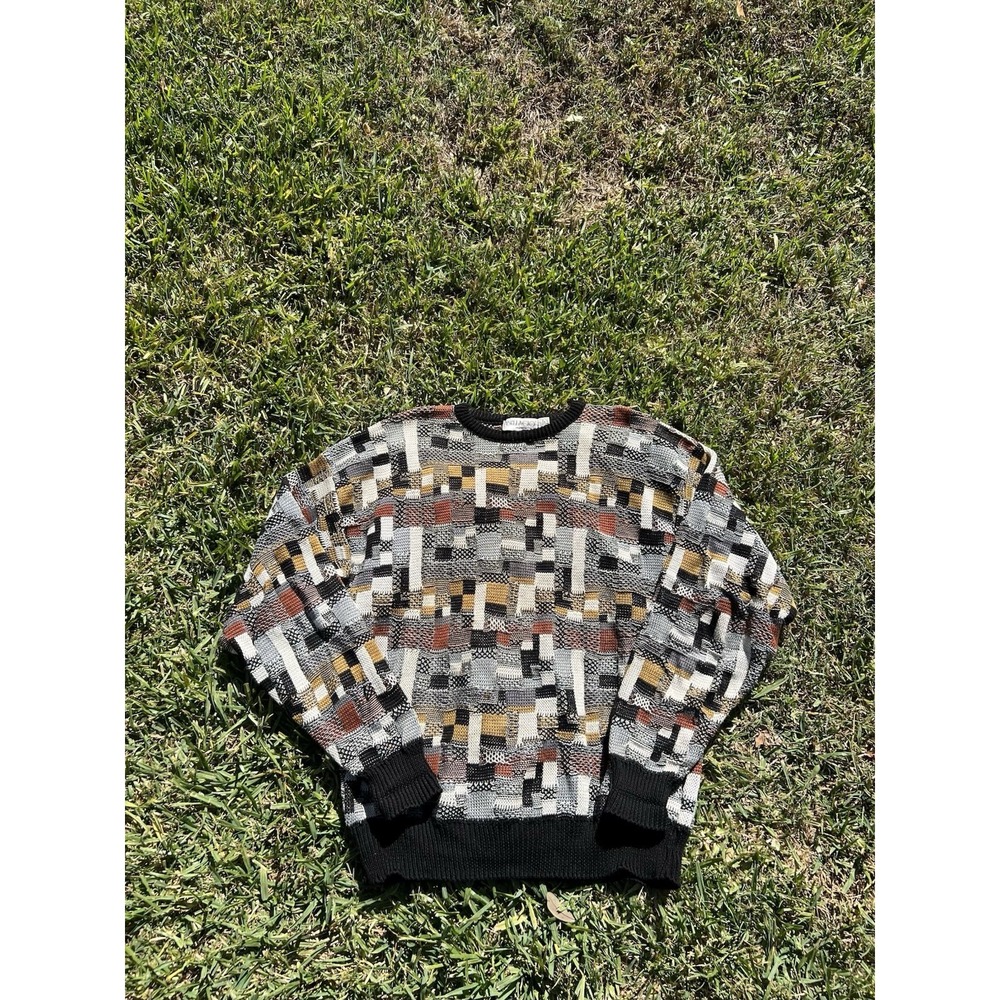 VTG Bellagio Abstract Cosby Crewneck Sweater Men's XL